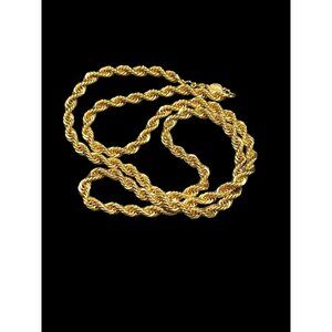 Big Chunky Rope Necklace Napier Gold Tone  30” QUALITY Costume Jewelry